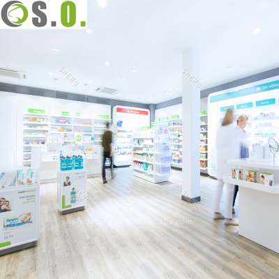 2020 New good quality pharmacy shop interior design pharmacy shelves